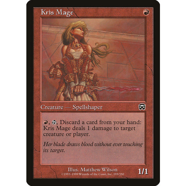 Magic: The Gathering Kris Mage (195) Moderately Played