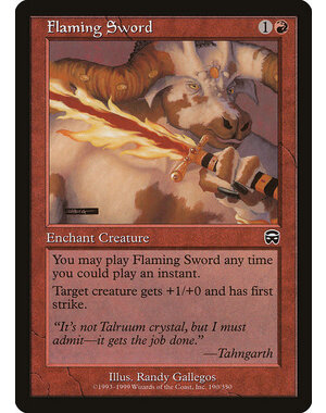 Magic: The Gathering Flaming Sword (190) Moderately Played