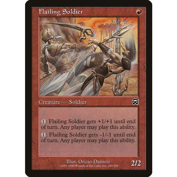 Magic: The Gathering Flailing Soldier (189) Heavily Played