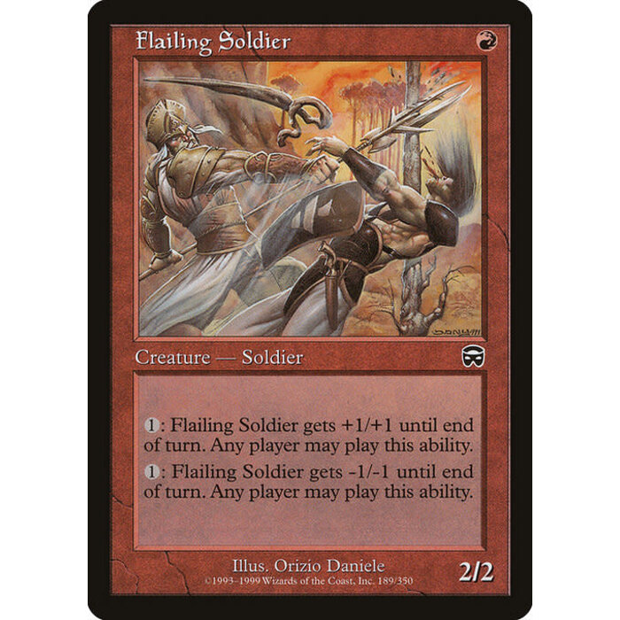 Magic: The Gathering Flailing Soldier (189) Heavily Played