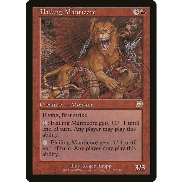 Magic: The Gathering Flailing Manticore (187) Heavily Played