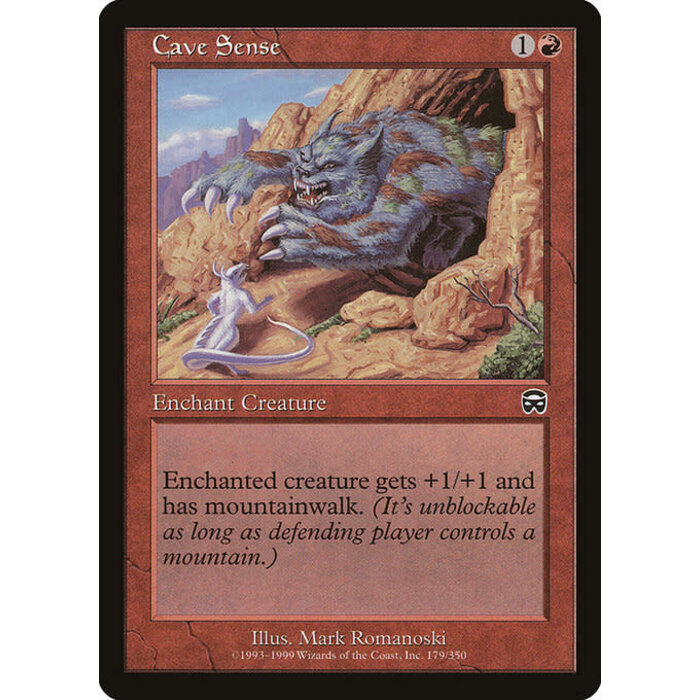 Magic: The Gathering Cave Sense (179) Moderately Played