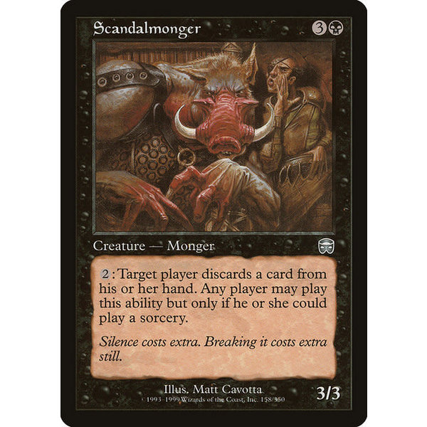 Magic: The Gathering Scandalmonger (158) Moderately Played