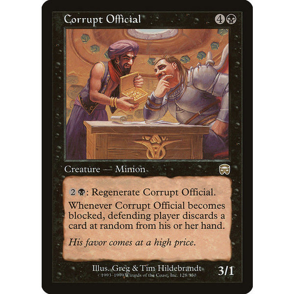 Magic: The Gathering Corrupt Official (128) Lightly Played