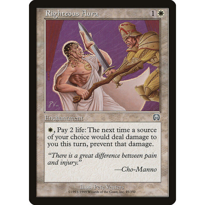 Magic: The Gathering Righteous Aura (045) Lightly Played