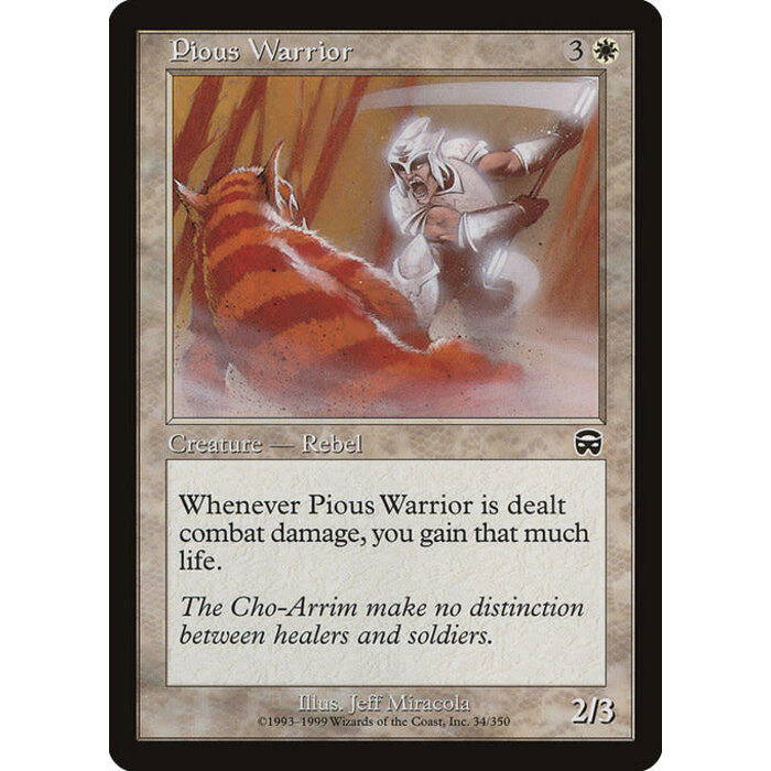 Magic: The Gathering Pious Warrior (034) Heavily Played