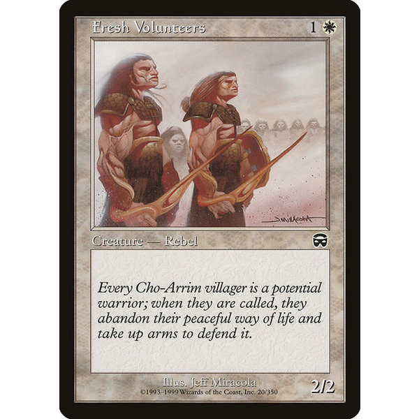 Magic: The Gathering Fresh Volunteers (020) Moderately Played