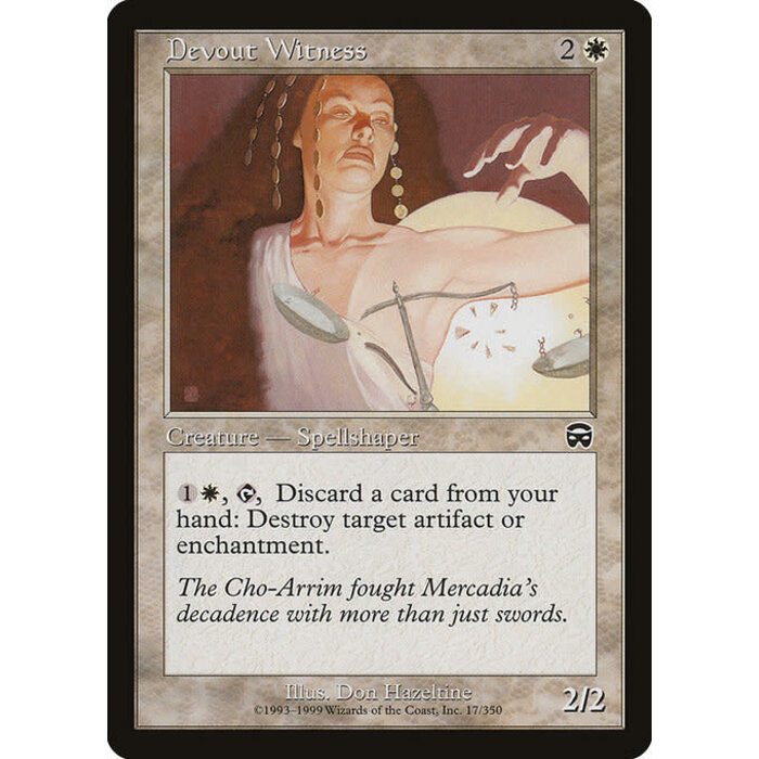 Magic: The Gathering Devout Witness (017) Moderately Played