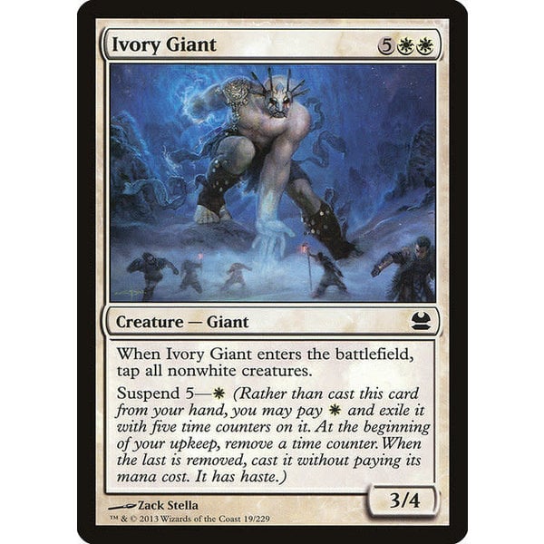 Magic: The Gathering Ivory Giant (019) Moderately Played