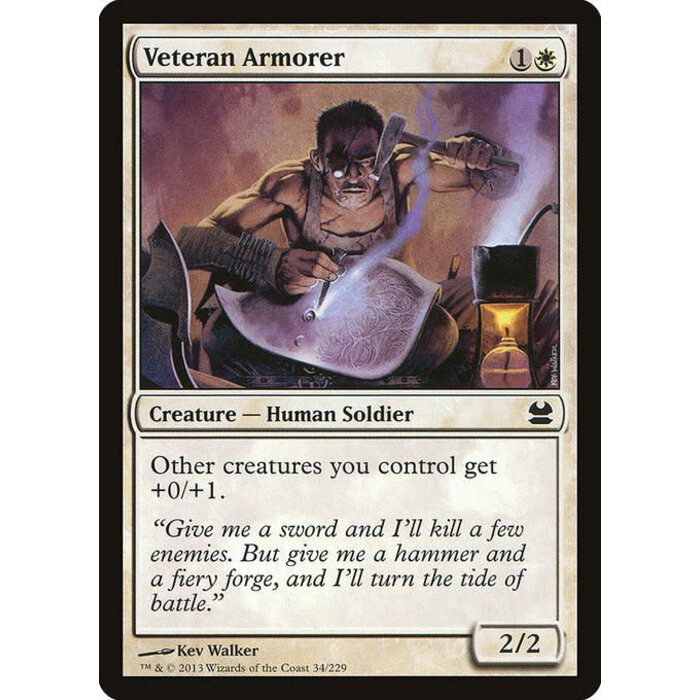 Magic: The Gathering Veteran Armorer (034) Lightly Played