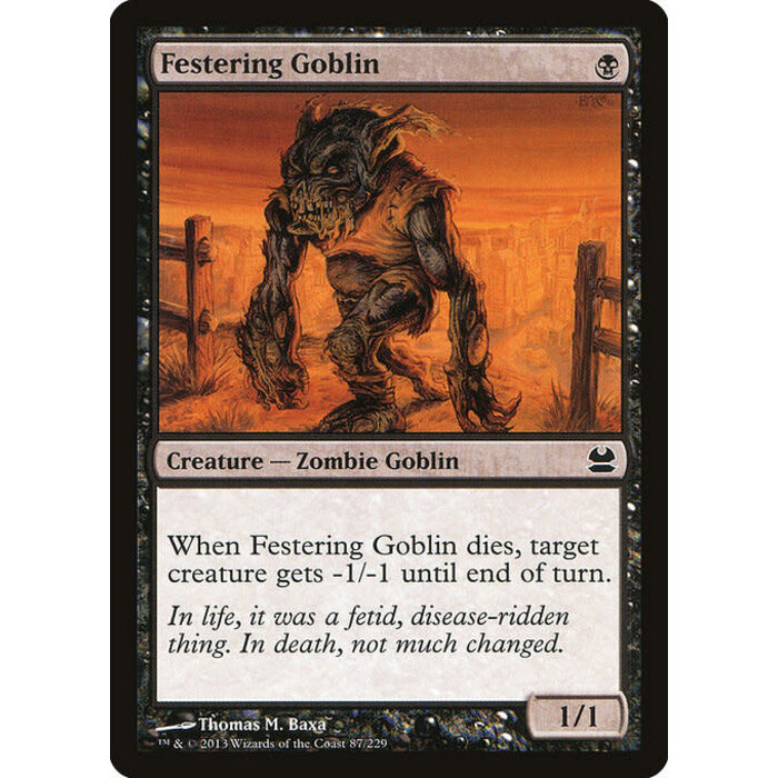 Magic: The Gathering Festering Goblin (087) Moderately Played