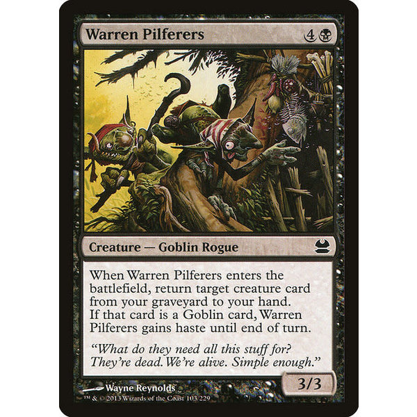 Magic: The Gathering Warren Pilferers (103) Moderately Played