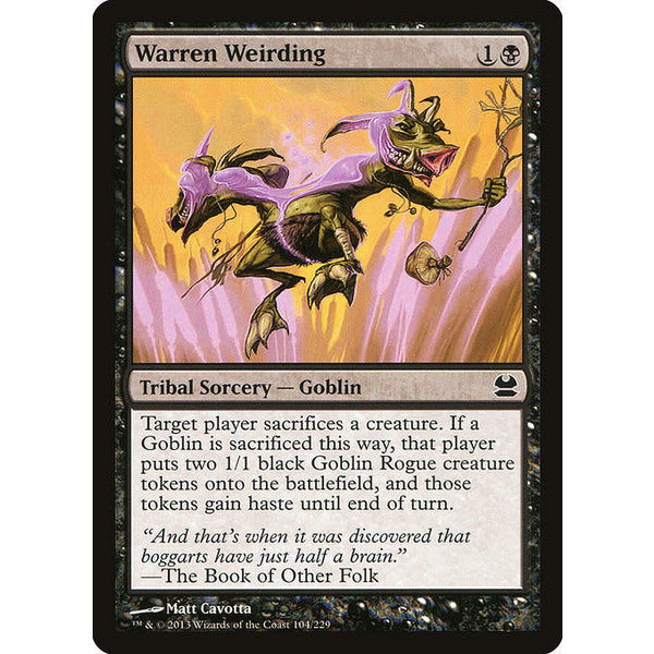 Magic: The Gathering Warren Weirding (104) Moderately Played