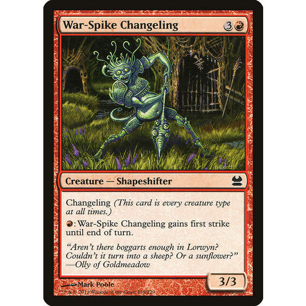 Magic: The Gathering War-Spike Changeling (139) Moderately Played