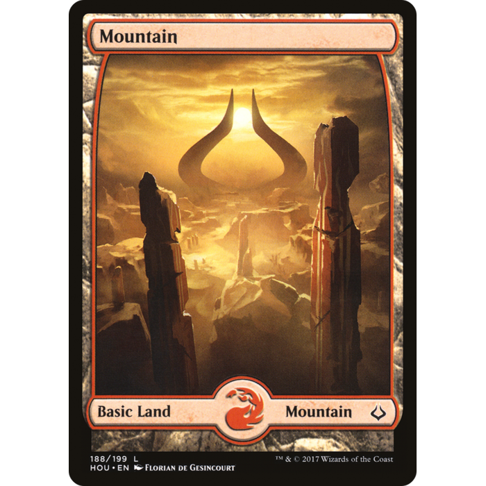 Magic: The Gathering Mountain (188) - Full Art (188) Lightly Played