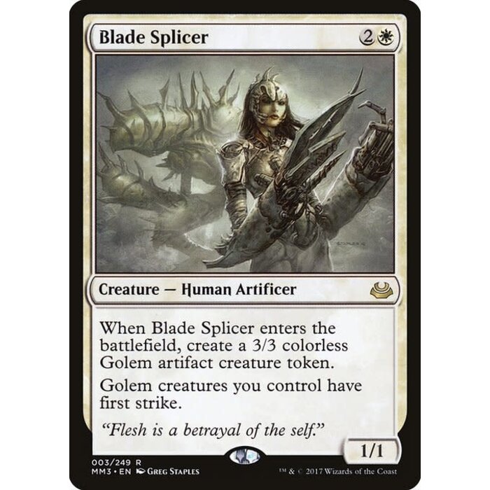Magic: The Gathering Blade Splicer (003) Moderately Played