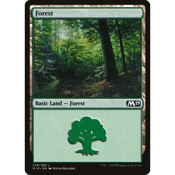 Magic: The Gathering Forest (278) Lightly Played