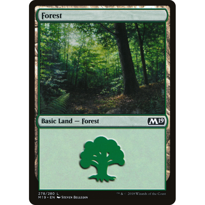 Magic: The Gathering Forest (278) Lightly Played