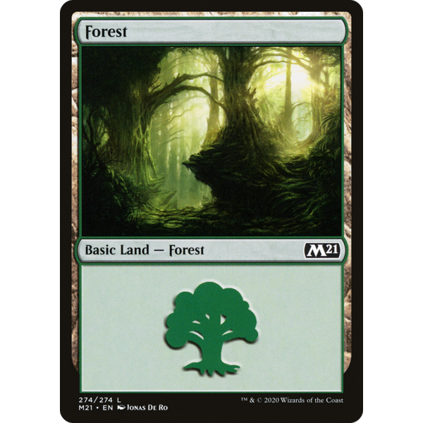 Magic: The Gathering Forest (274) (274) Near Mint Foil