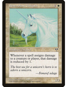 Magic: The Gathering Benevolent Unicorn (004) Lightly Played