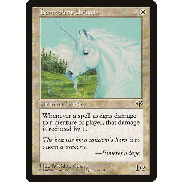 Magic: The Gathering Benevolent Unicorn (004) Lightly Played