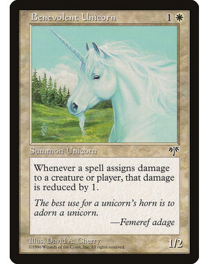 Magic: The Gathering Benevolent Unicorn (004) Moderately Played