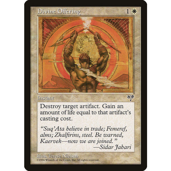 Magic: The Gathering Divine Offering (011) Heavily Played