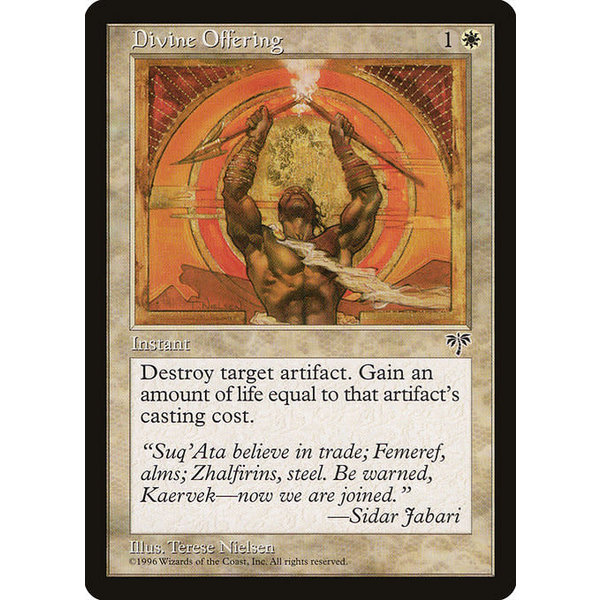 Magic: The Gathering Divine Offering (011) Moderately Played