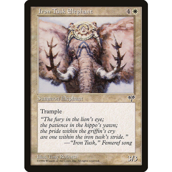 Magic: The Gathering Iron Tusk Elephant (022) Moderately Played