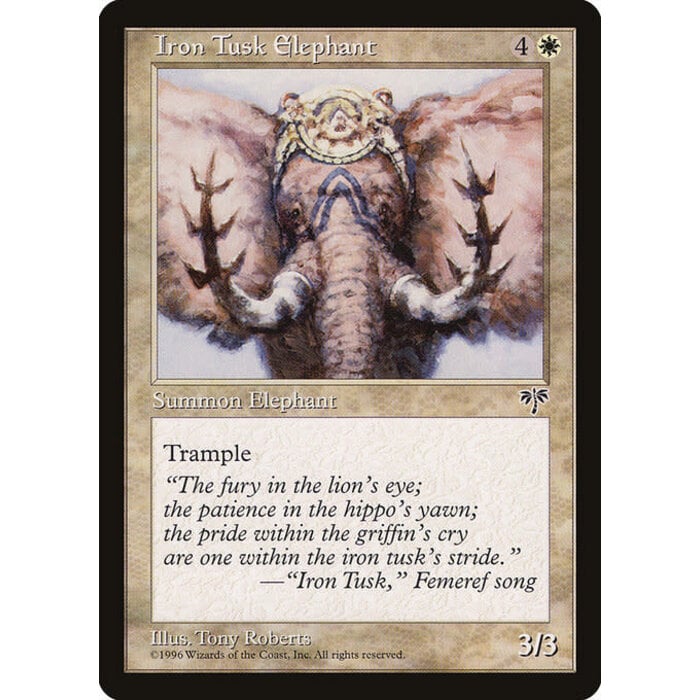 Magic: The Gathering Iron Tusk Elephant (022) Moderately Played