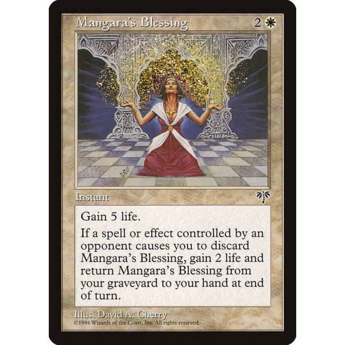 Magic: The Gathering Mangara's Blessing (025) Moderately Played