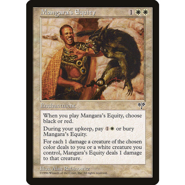 Magic: The Gathering Mangara's Equity (026) Lightly Played