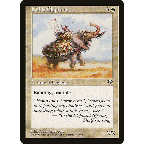 Magic: The Gathering Noble Elephant (030) Moderately Played