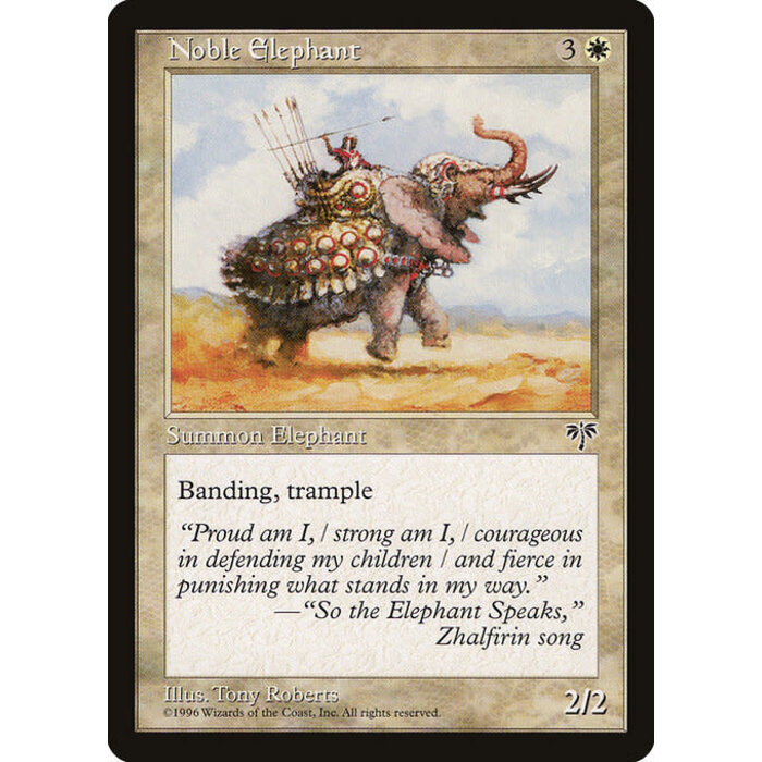Magic: The Gathering Noble Elephant (030) Moderately Played