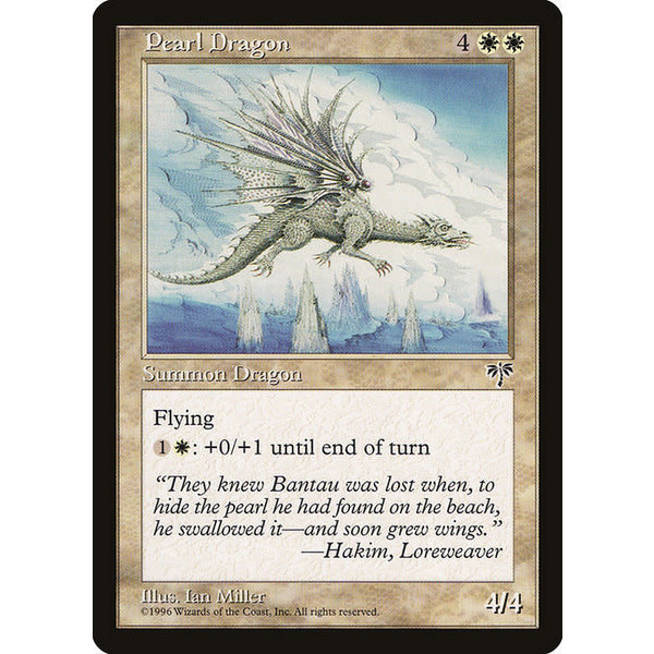 Magic: The Gathering Pearl Dragon (033) Moderately Played