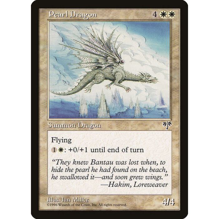 Magic: The Gathering Pearl Dragon (033) Moderately Played