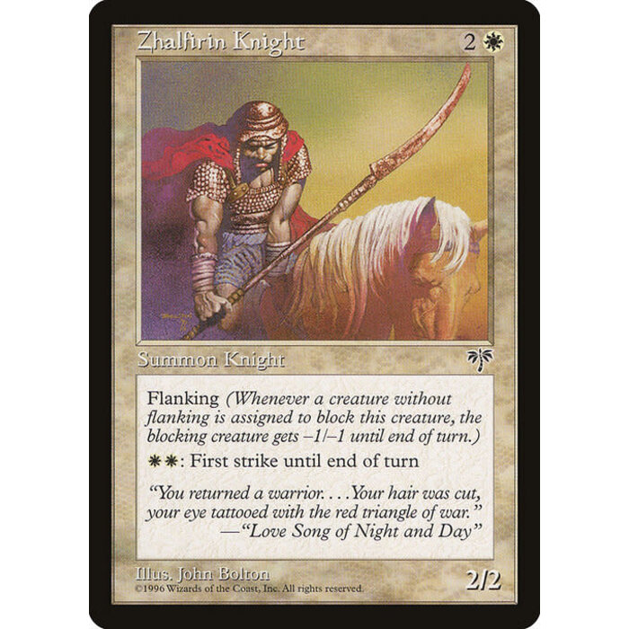 Magic: The Gathering Zhalfirin Knight (050) Moderately Played