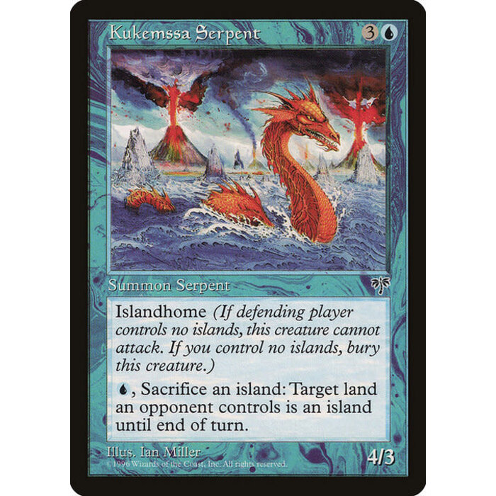 Magic: The Gathering Kukemssa Serpent (072) Lightly Played