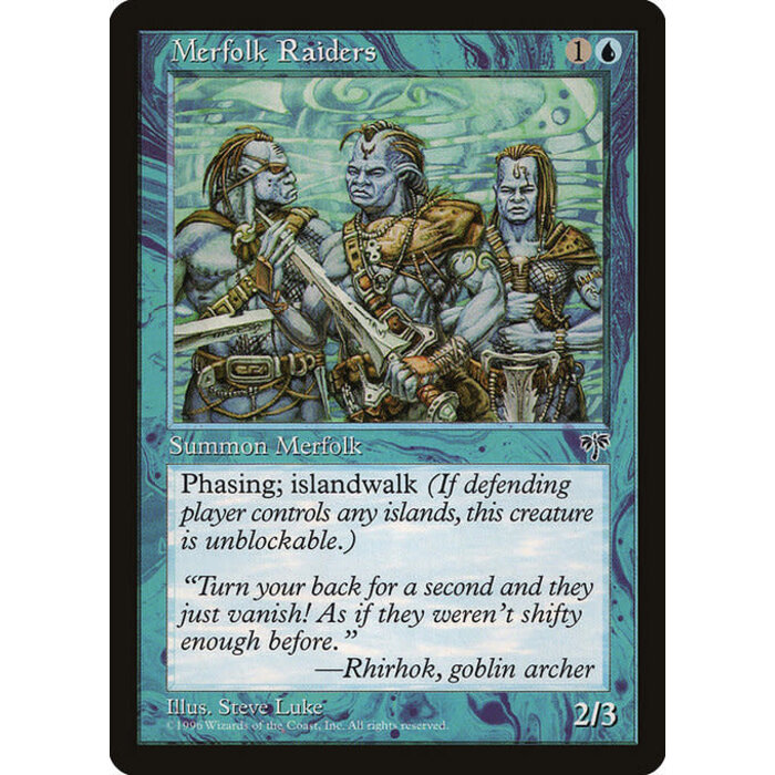 Magic: The Gathering Merfolk Raiders (075) Lightly Played