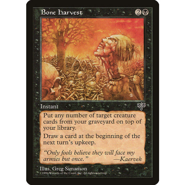 Magic: The Gathering Bone Harvest (108) Heavily Played