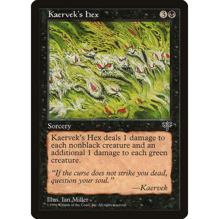 Magic: The Gathering Kaervek's Hex (130) Moderately Played