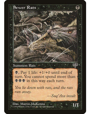 Magic: The Gathering Sewer Rats (139) Moderately Played