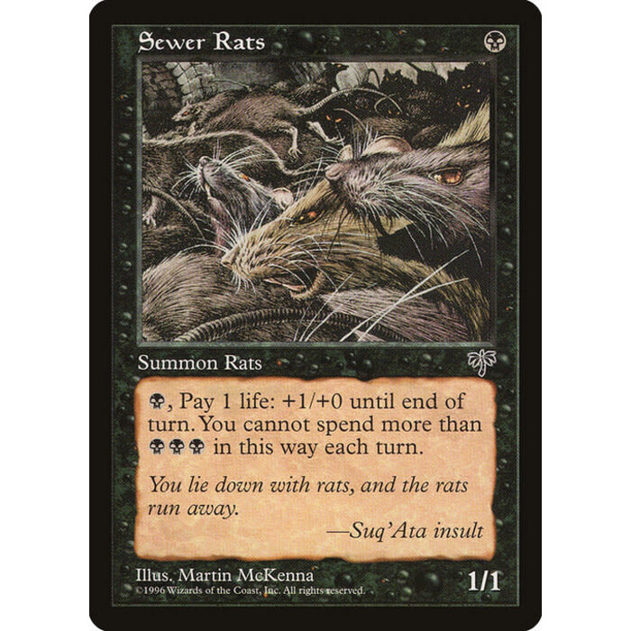 Magic: The Gathering Sewer Rats (139) Moderately Played