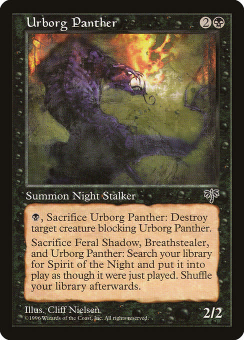 Magic: The Gathering Urborg Panther (150) Lightly Played