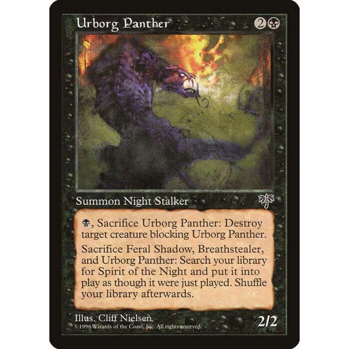 Magic: The Gathering Urborg Panther (150) Moderately Played
