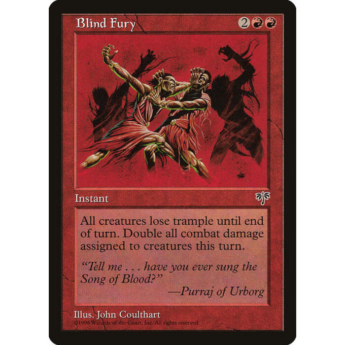 Magic: The Gathering Blind Fury (158) Heavily Played