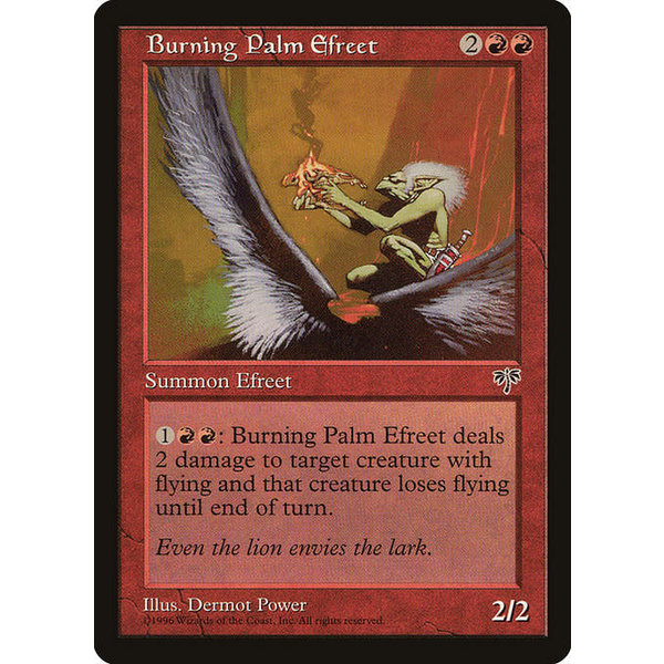 Magic: The Gathering Burning Palm Efreet (161) Moderately Played
