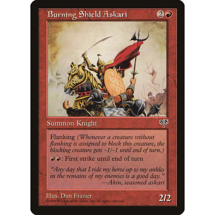 Magic: The Gathering Burning Shield Askari (162) Heavily Played