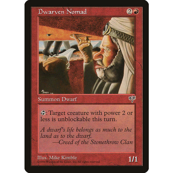 Magic: The Gathering Dwarven Nomad (170) Lightly Played