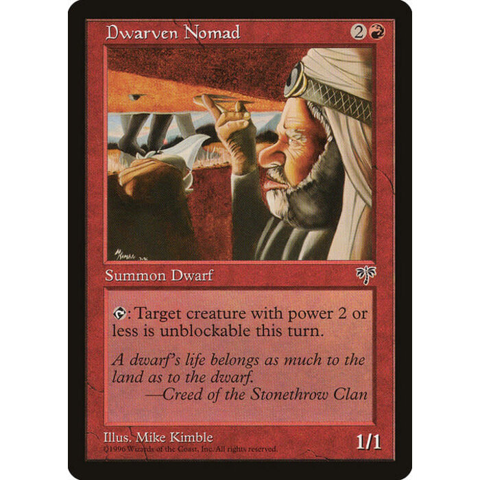 Magic: The Gathering Dwarven Nomad (170) Moderately Played